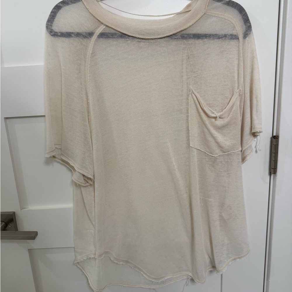 Lightweight oversized cream FP tee